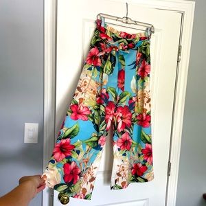 Tropical Print Gaucho Pant